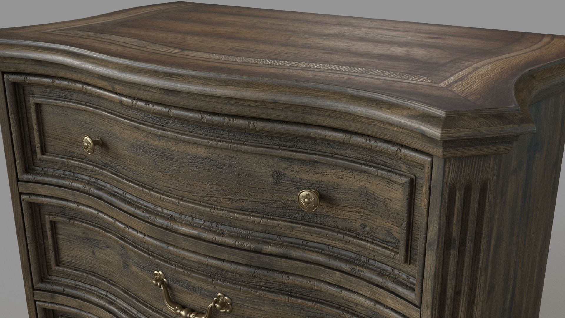 Rhapsody 3 - Drawer Nightstand in Brown 3D model_6