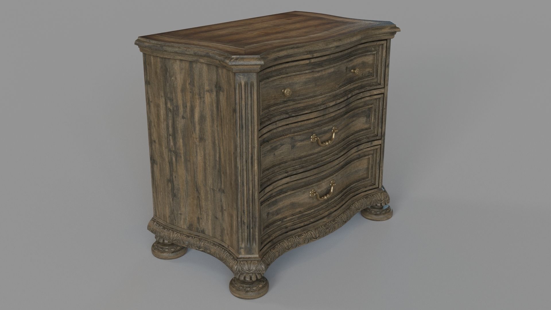 Rhapsody 3 - Drawer Nightstand in Brown 3D model_2
