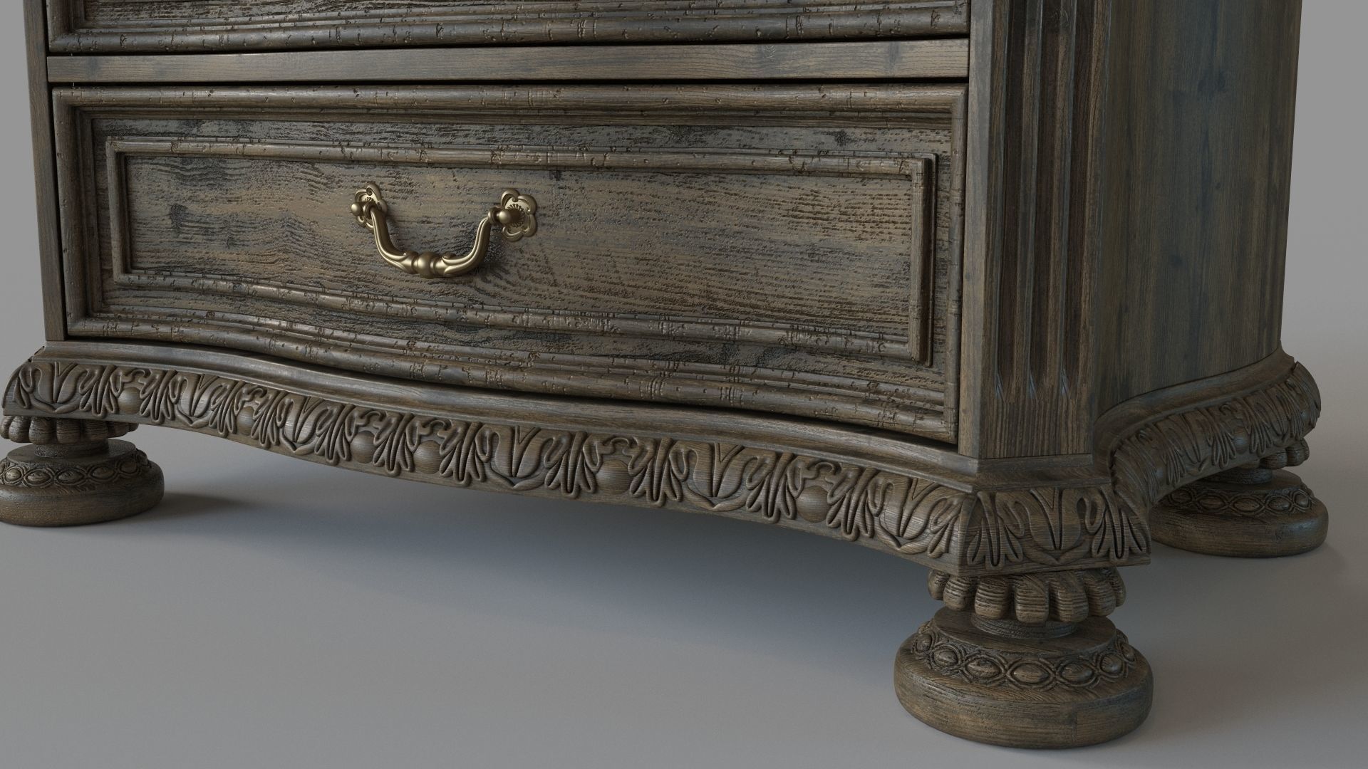 Rhapsody 3 - Drawer Nightstand in Brown 3D model_5