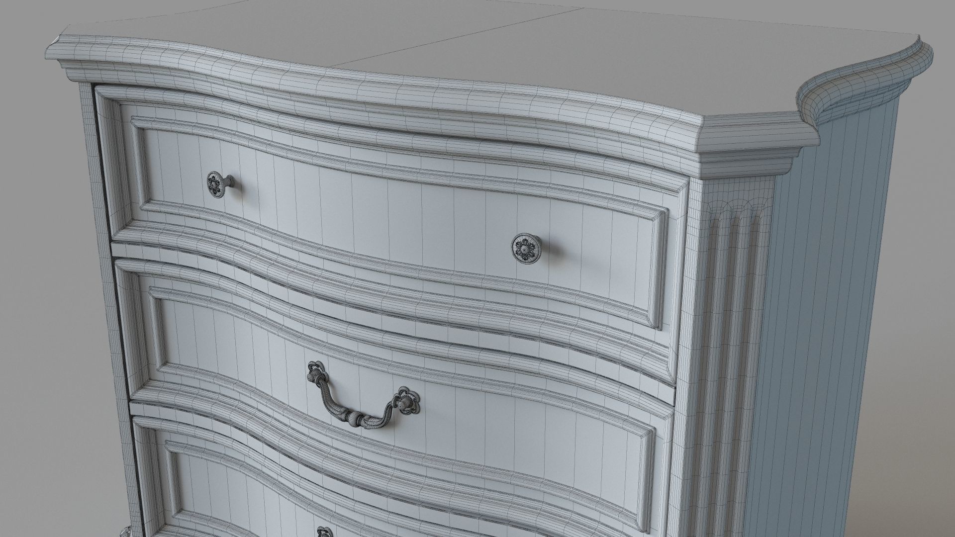 Rhapsody 3 - Drawer Nightstand in Brown 3D model_8