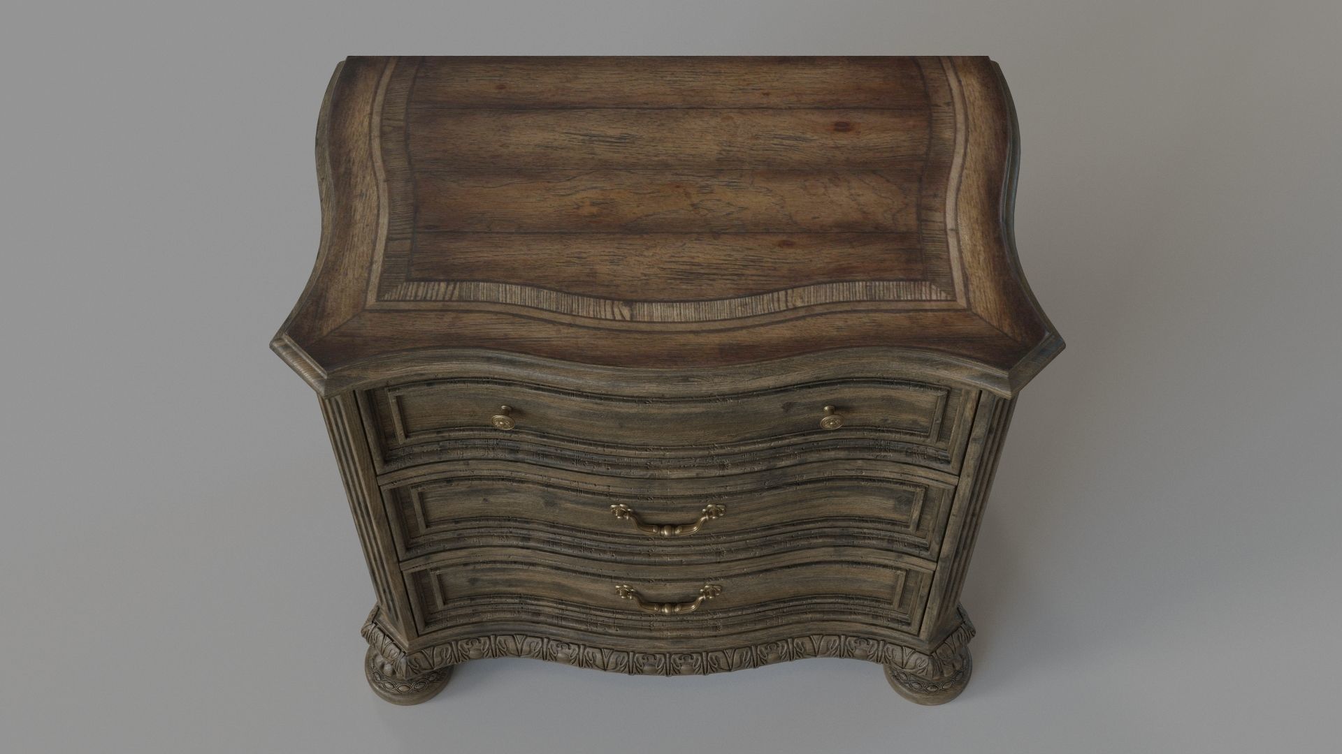 Rhapsody 3 - Drawer Nightstand in Brown 3D model_3