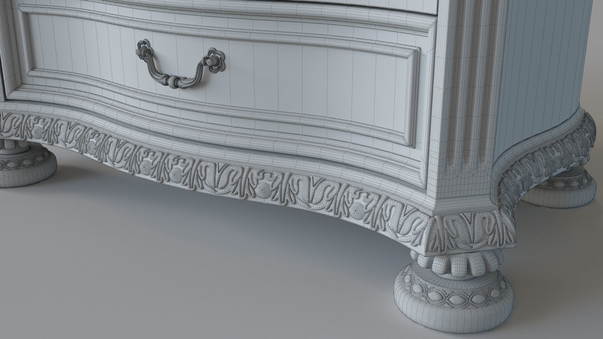 Rhapsody 3 - Drawer Nightstand in Brown 3D model_7