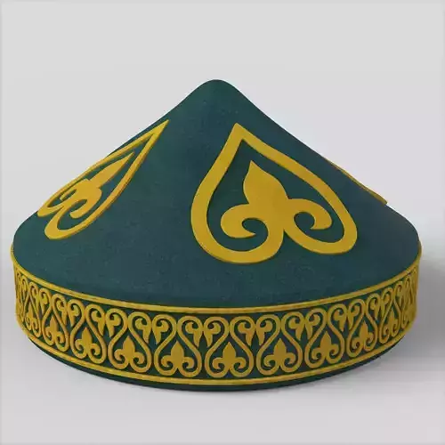 Kazakh skullcap Low-poly 3D model