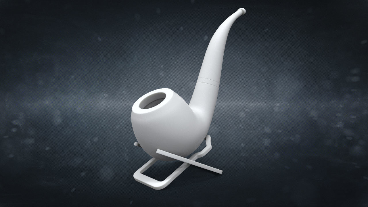 Smoking Pipe fashion decotarion souvenir element 3D print model_1
