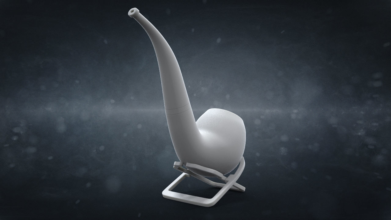 Smoking Pipe fashion decotarion souvenir element 3D print model_2