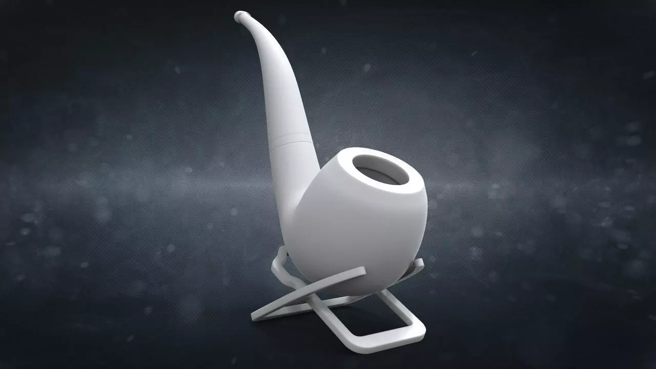 Smoking Pipe fashion decotarion souvenir element 3D print model_0