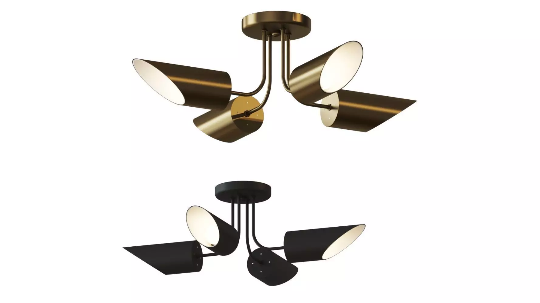 Trentino Semi-Flush Mount Ceiling Light by Kichler 3D model_0