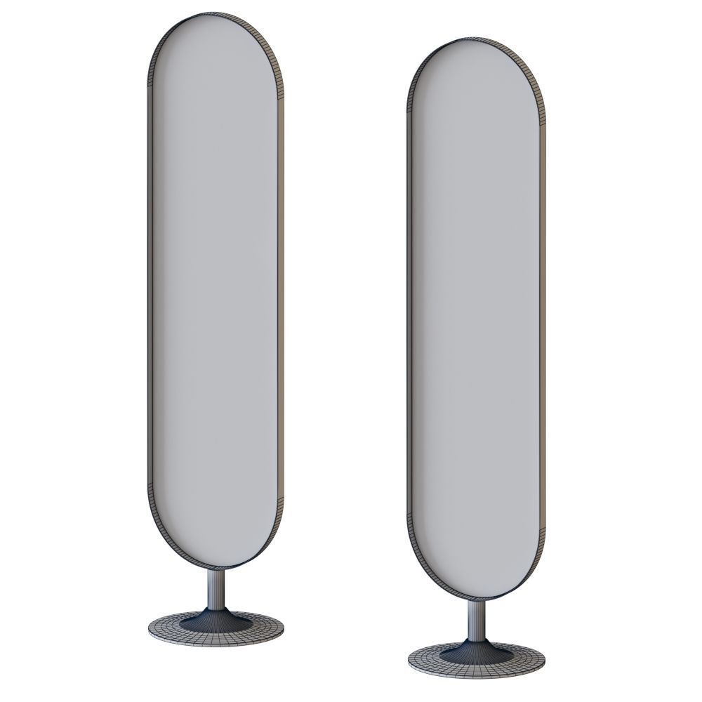 Floor Mirror Curve by Kare Design 3D model_2