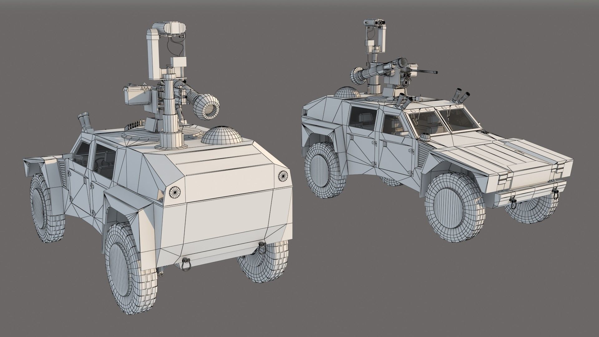 RST-V Shadow Hybrid Tactical Vehicle Low-poly 3D model_14