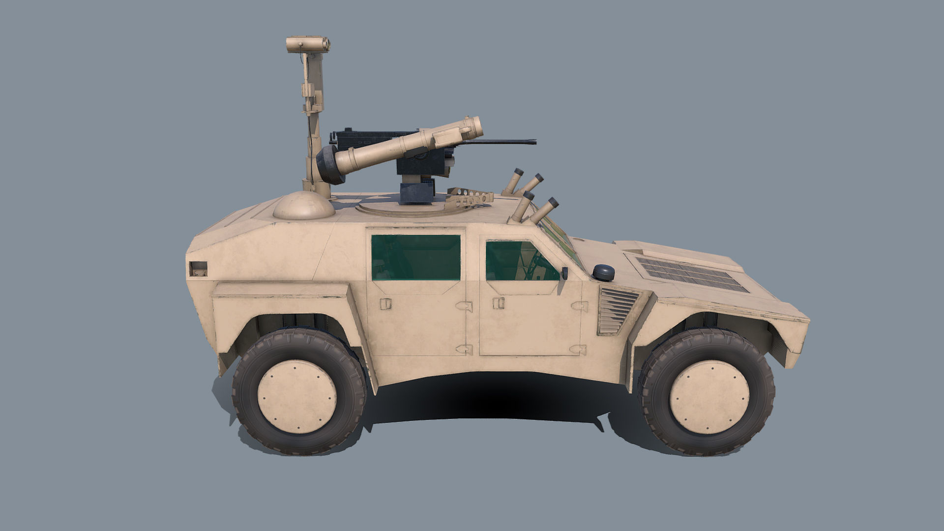 RST-V Shadow Hybrid Tactical Vehicle Low-poly 3D model_3