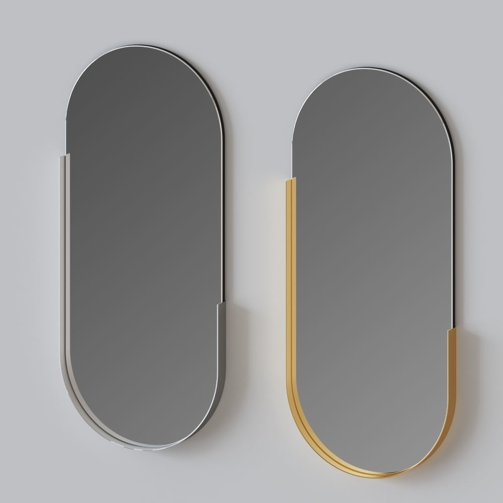 Hipster Oval Mirror by Kare Design 3D model_1