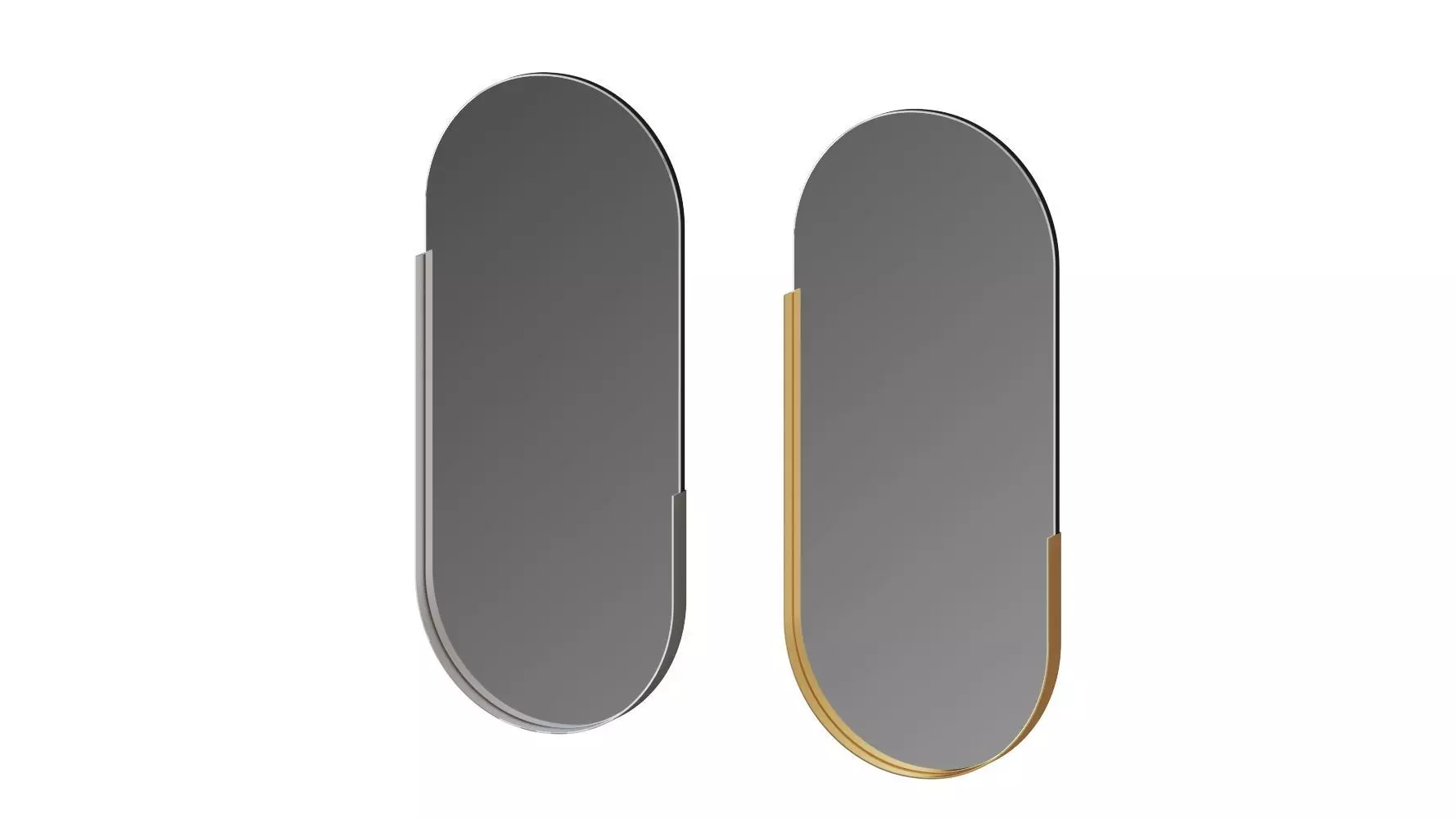 Hipster Oval Mirror by Kare Design 3D model_0