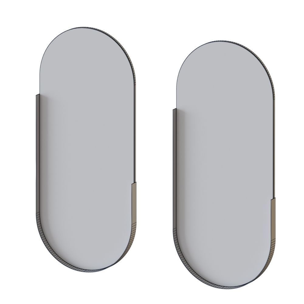 Hipster Oval Mirror by Kare Design 3D model_2