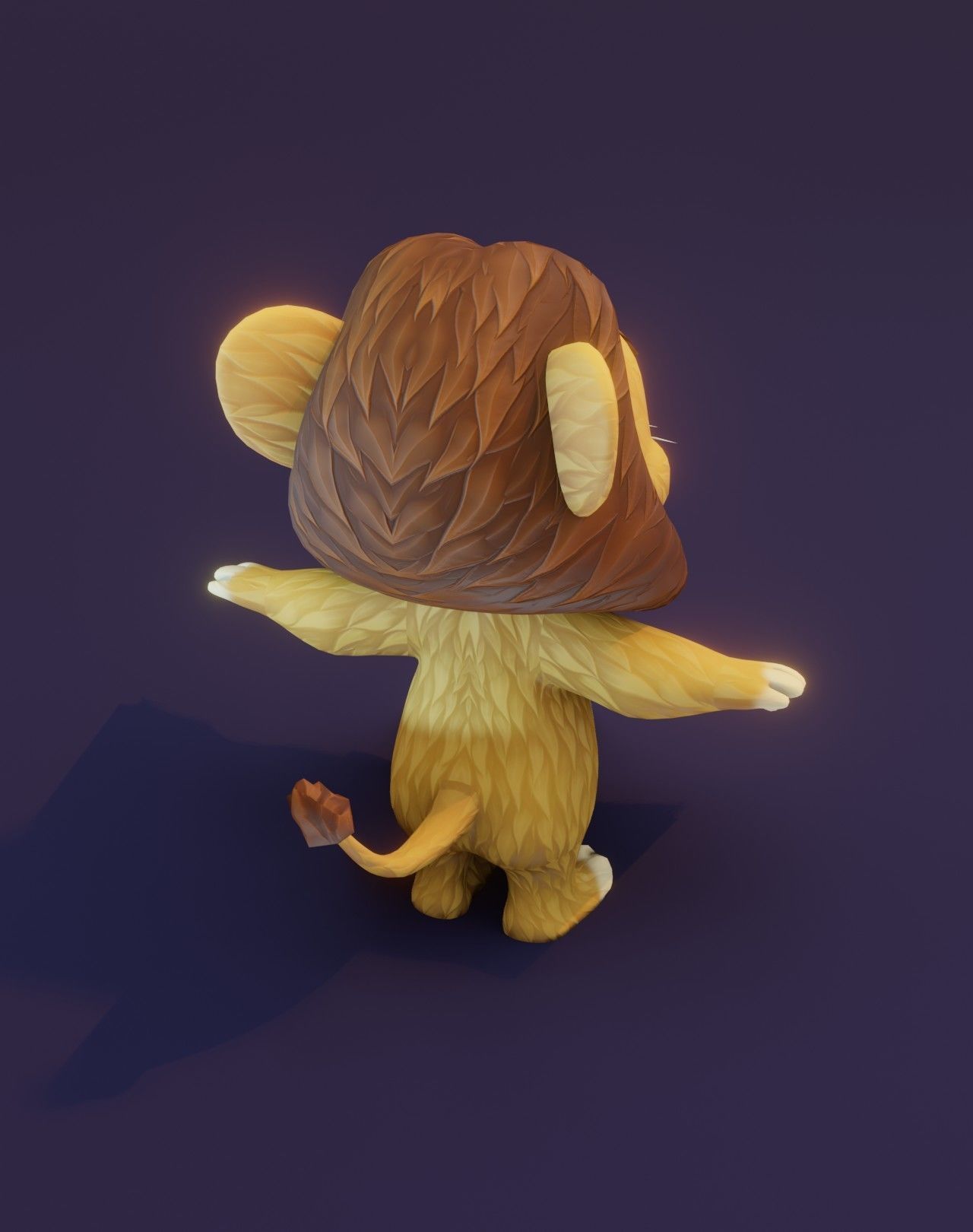 Cartoon Lion 3D Model Low-poly 3D model_15