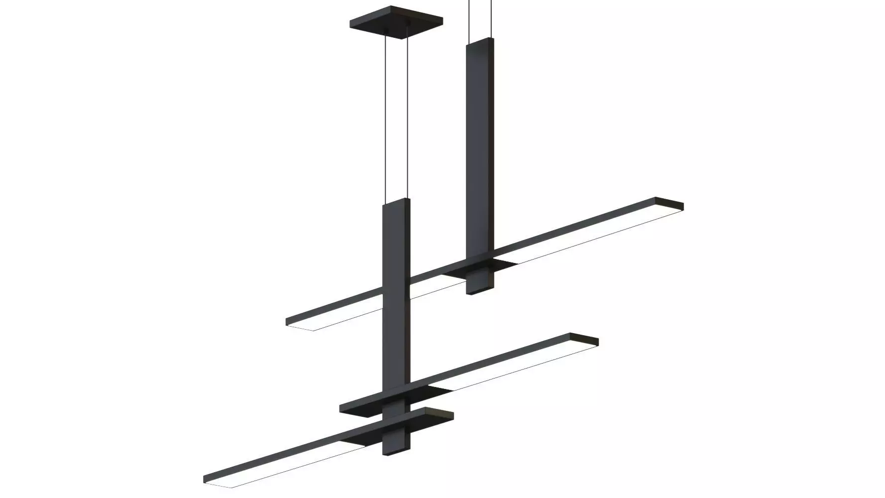 Planes Cantilevered LED Pendant by SONNEMAN Lighting 3D model_0