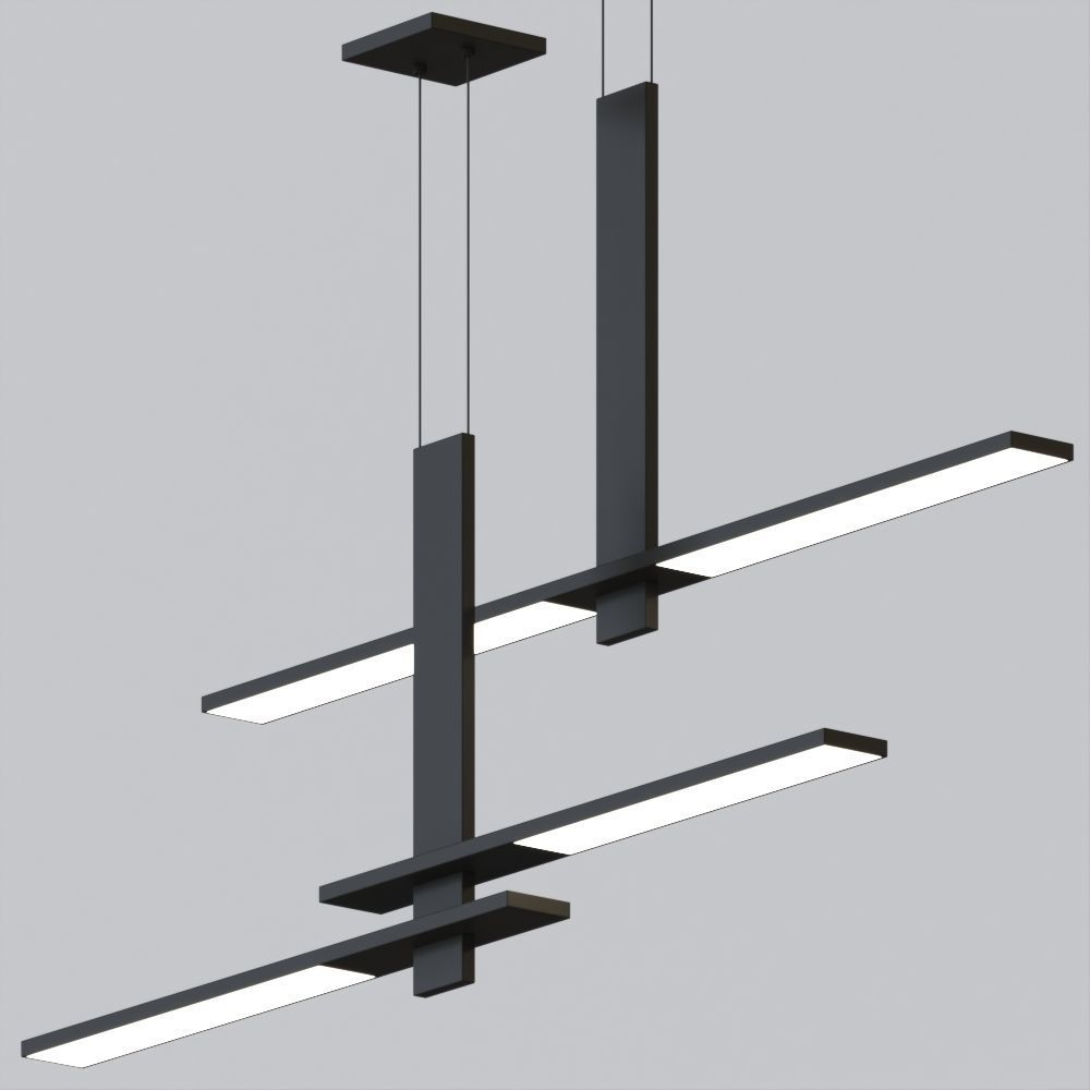 Planes Cantilevered LED Pendant by SONNEMAN Lighting 3D model_1
