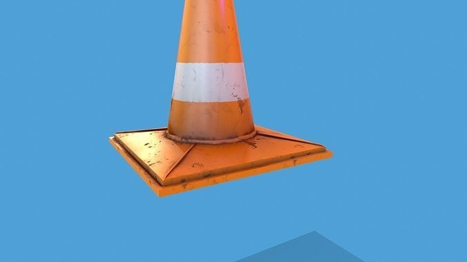 Traffic Cone Low-poly 3D model