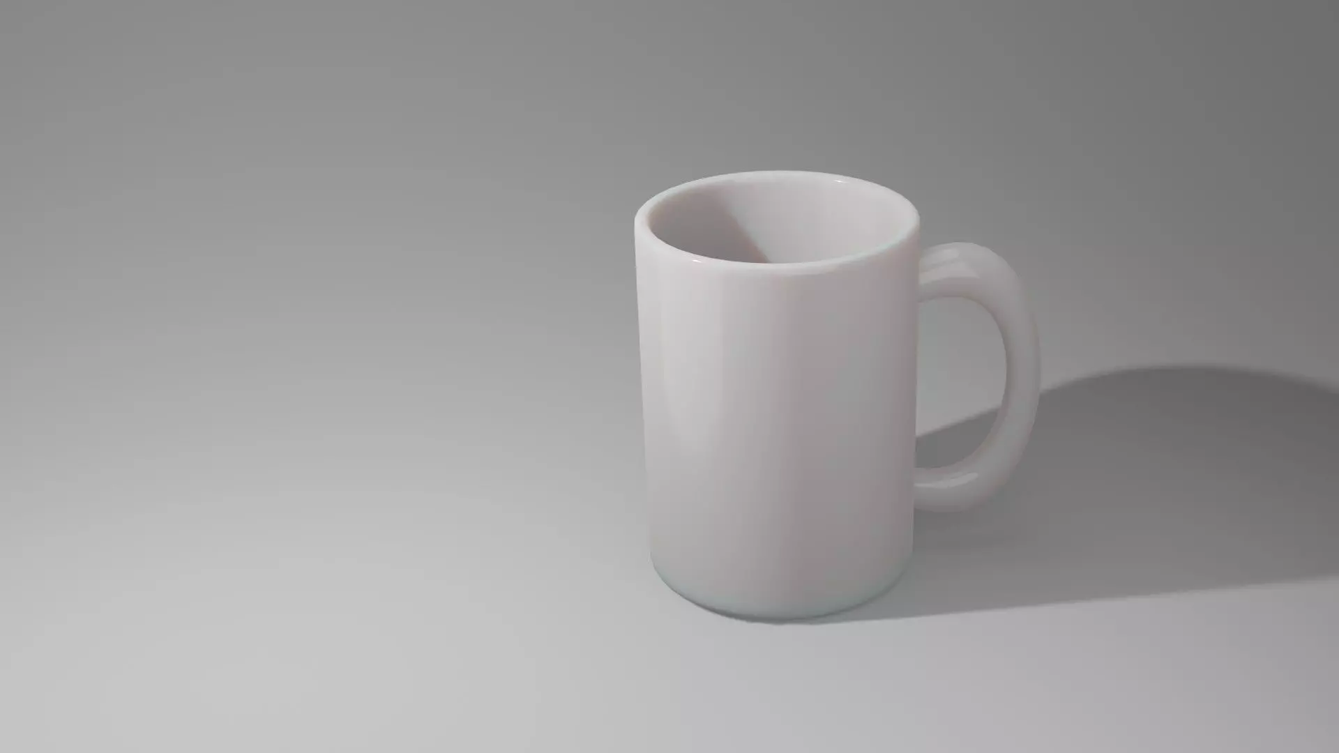 ceramic mug Low-poly 3D model_0