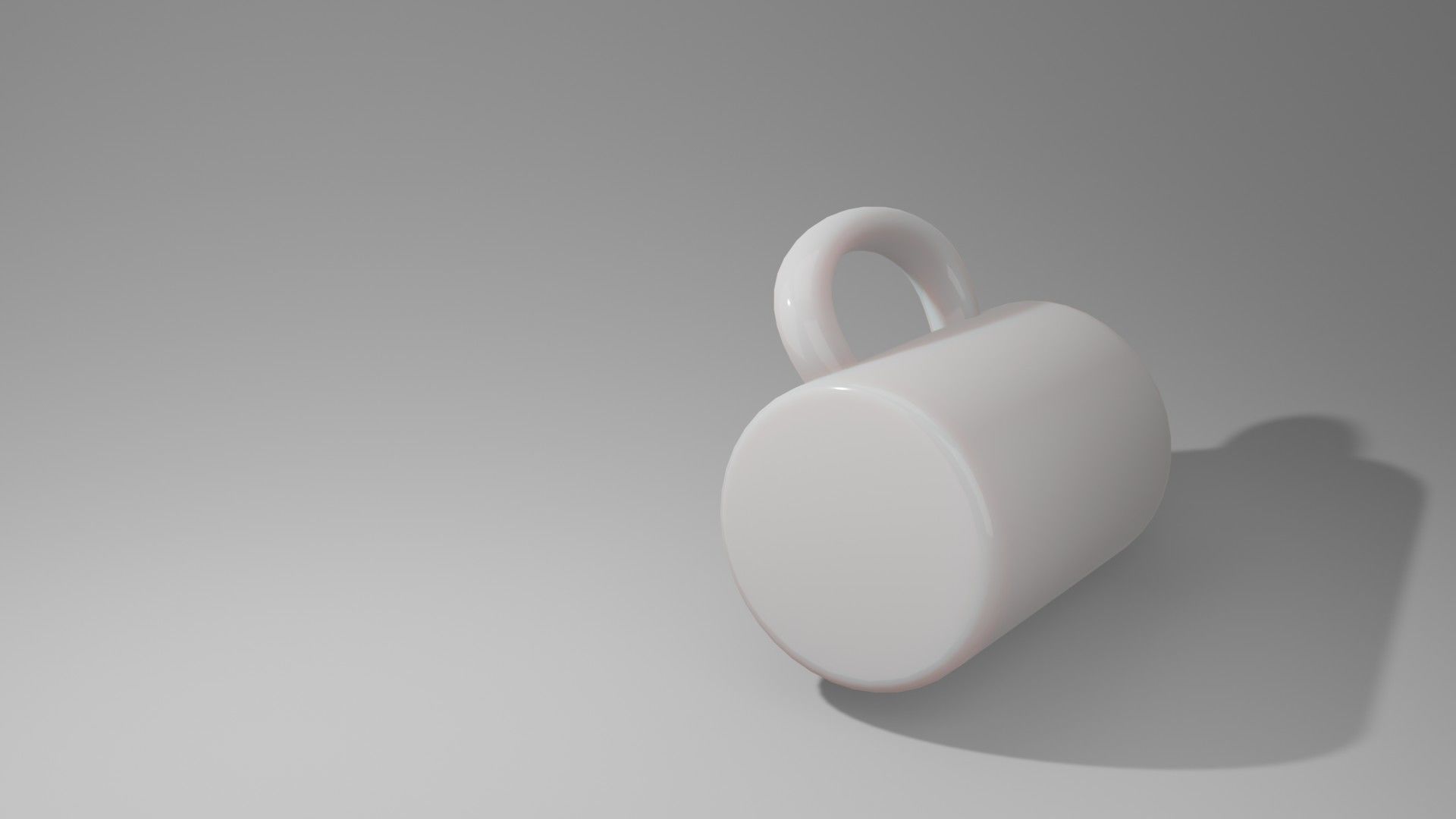 ceramic mug Low-poly 3D model_2