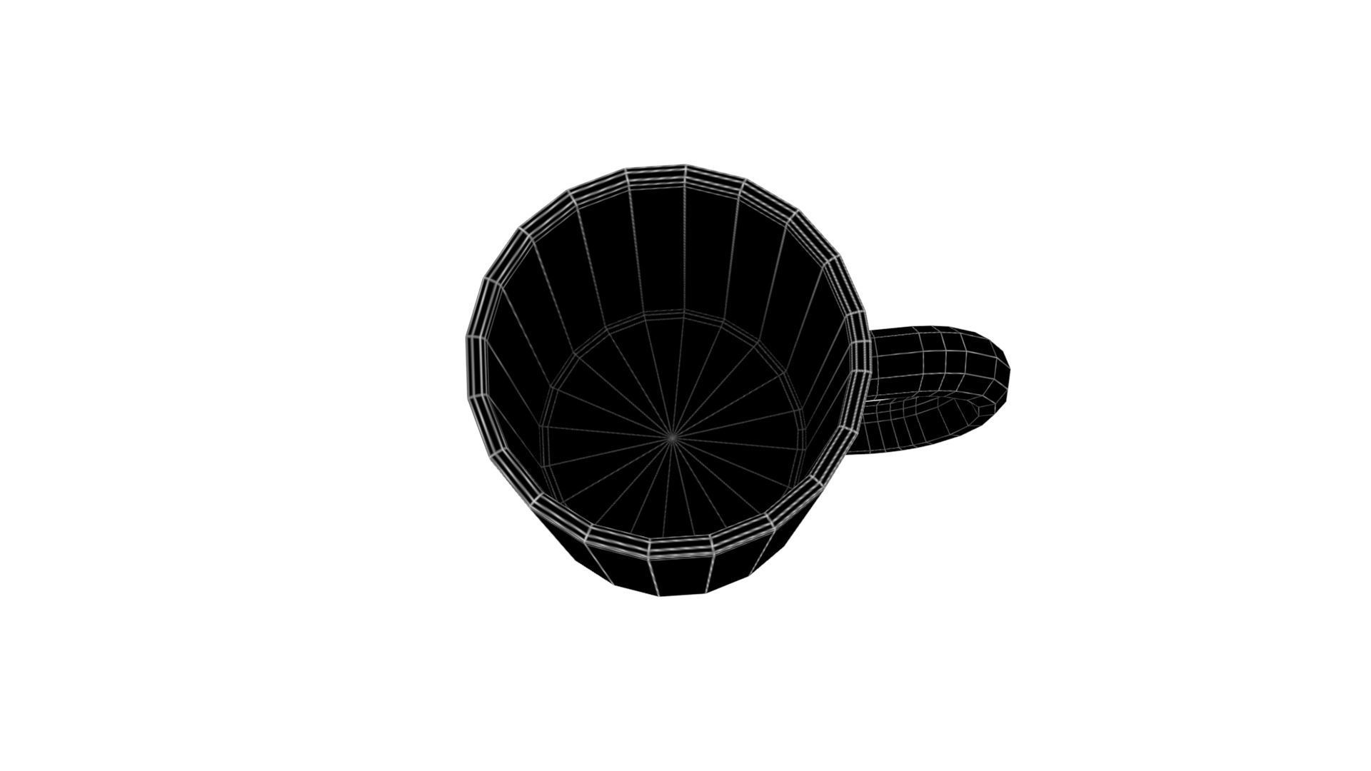 ceramic mug Low-poly 3D model_8