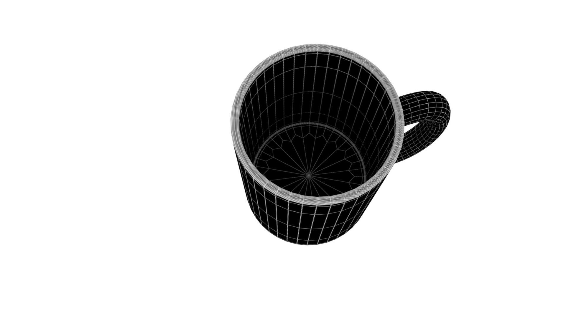 ceramic mug Low-poly 3D model_6