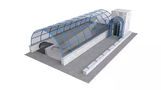 Subway Entrance 3D model  3D model