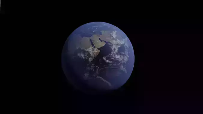 Earth 3d model from space at night Free low-poly 3D model