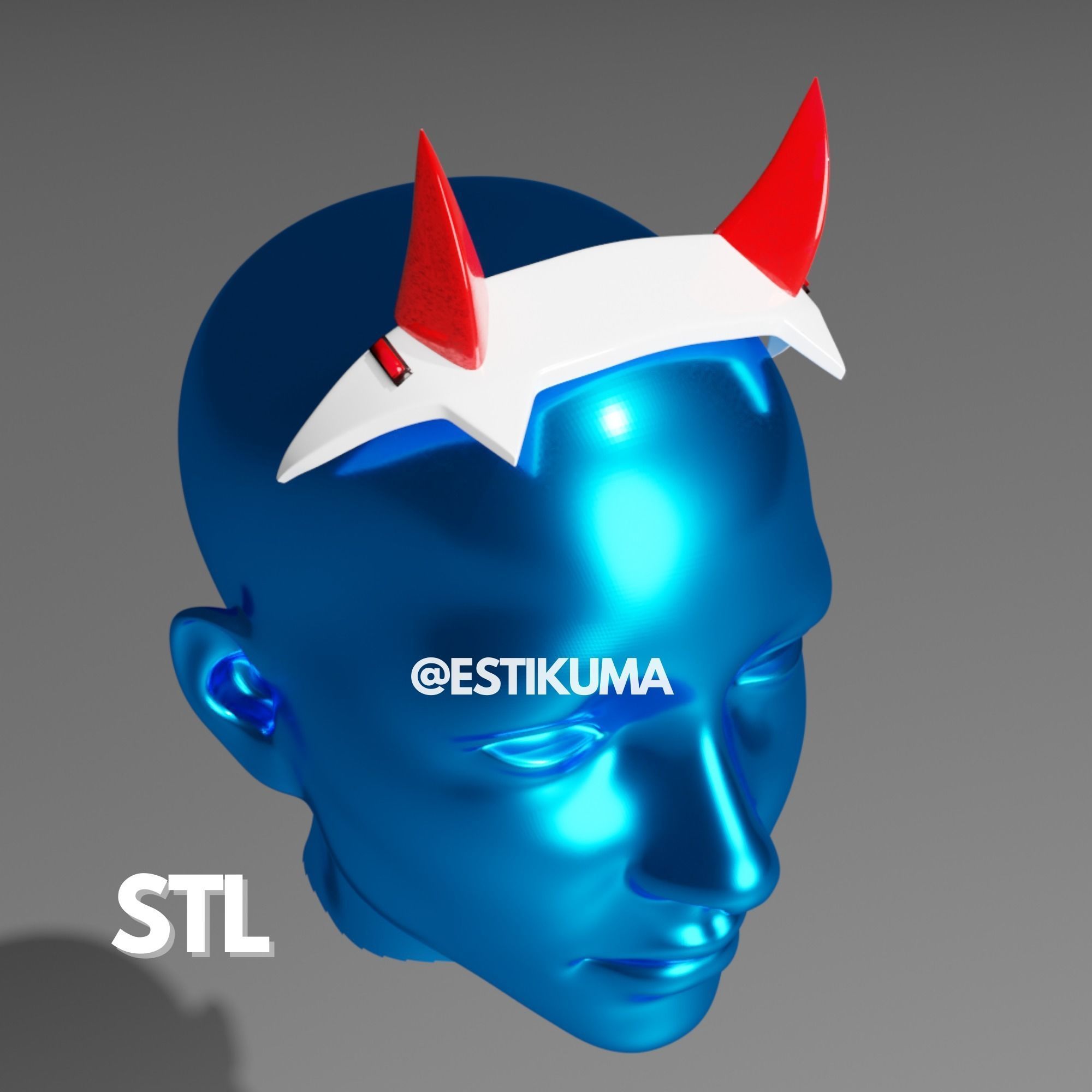 ZERO TWO Headpiece STL 3D Files Darling In The Franxx 3D print model_4