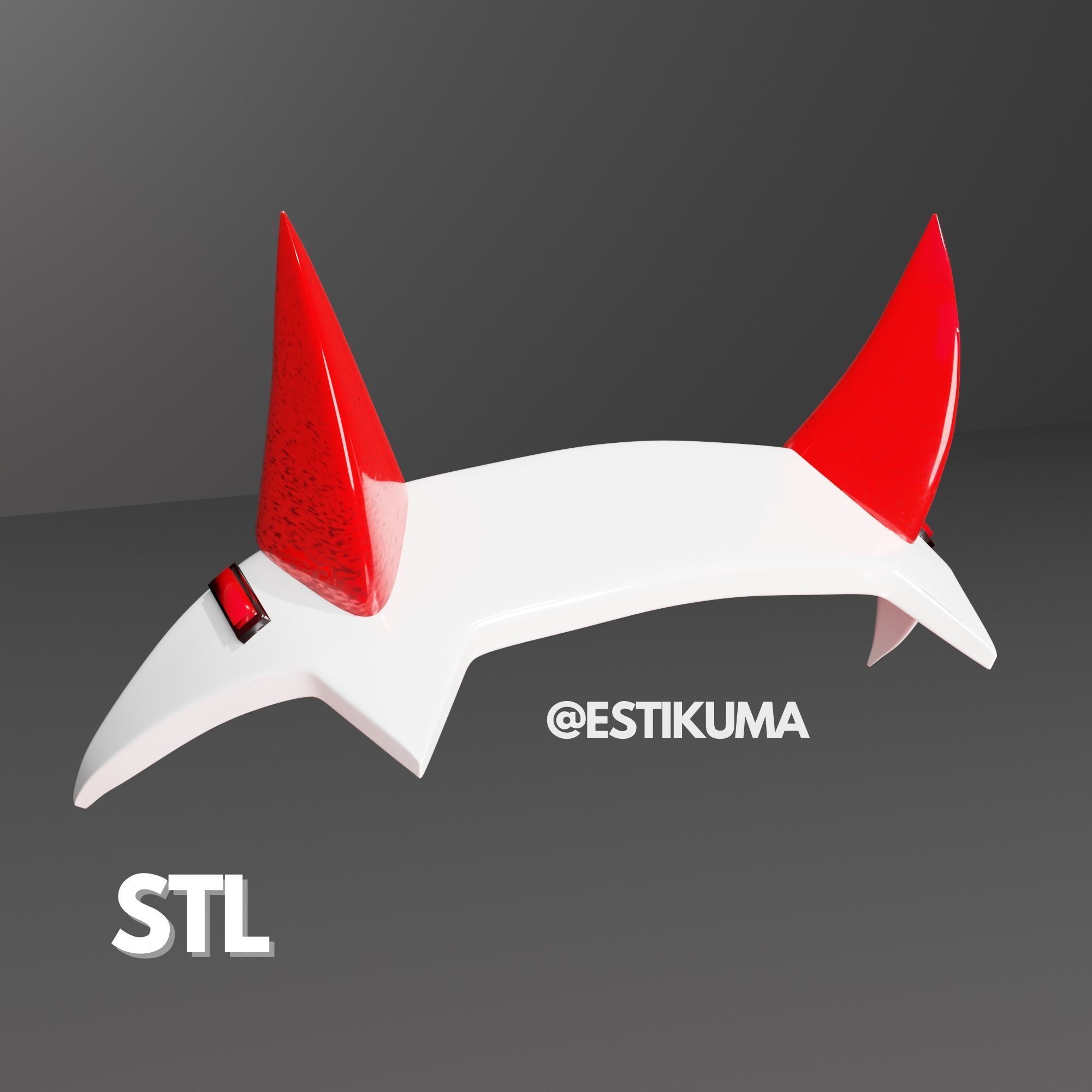 ZERO TWO Headpiece STL 3D Files Darling In The Franxx 3D print model_2