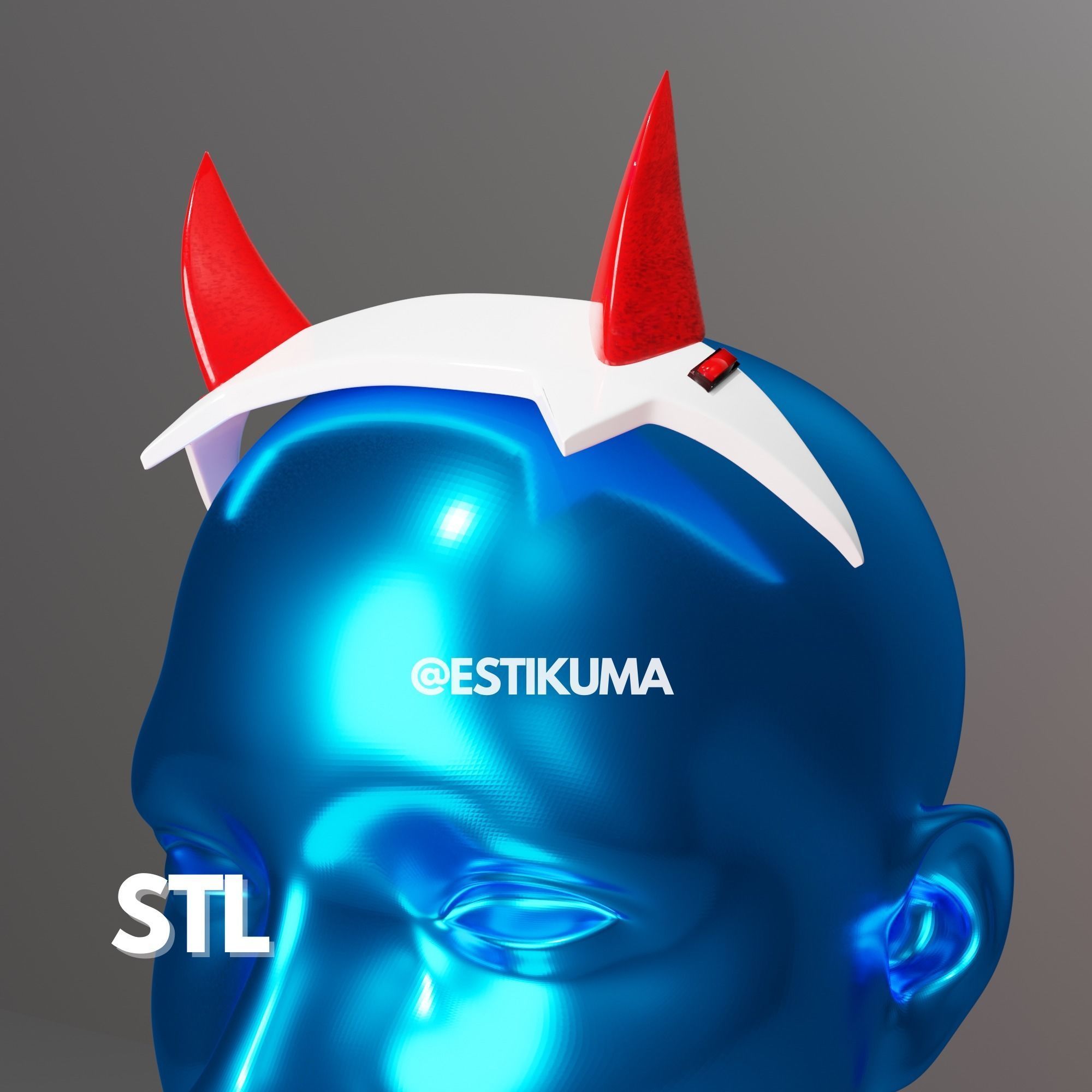 ZERO TWO Headpiece STL 3D Files Darling In The Franxx 3D print model_5