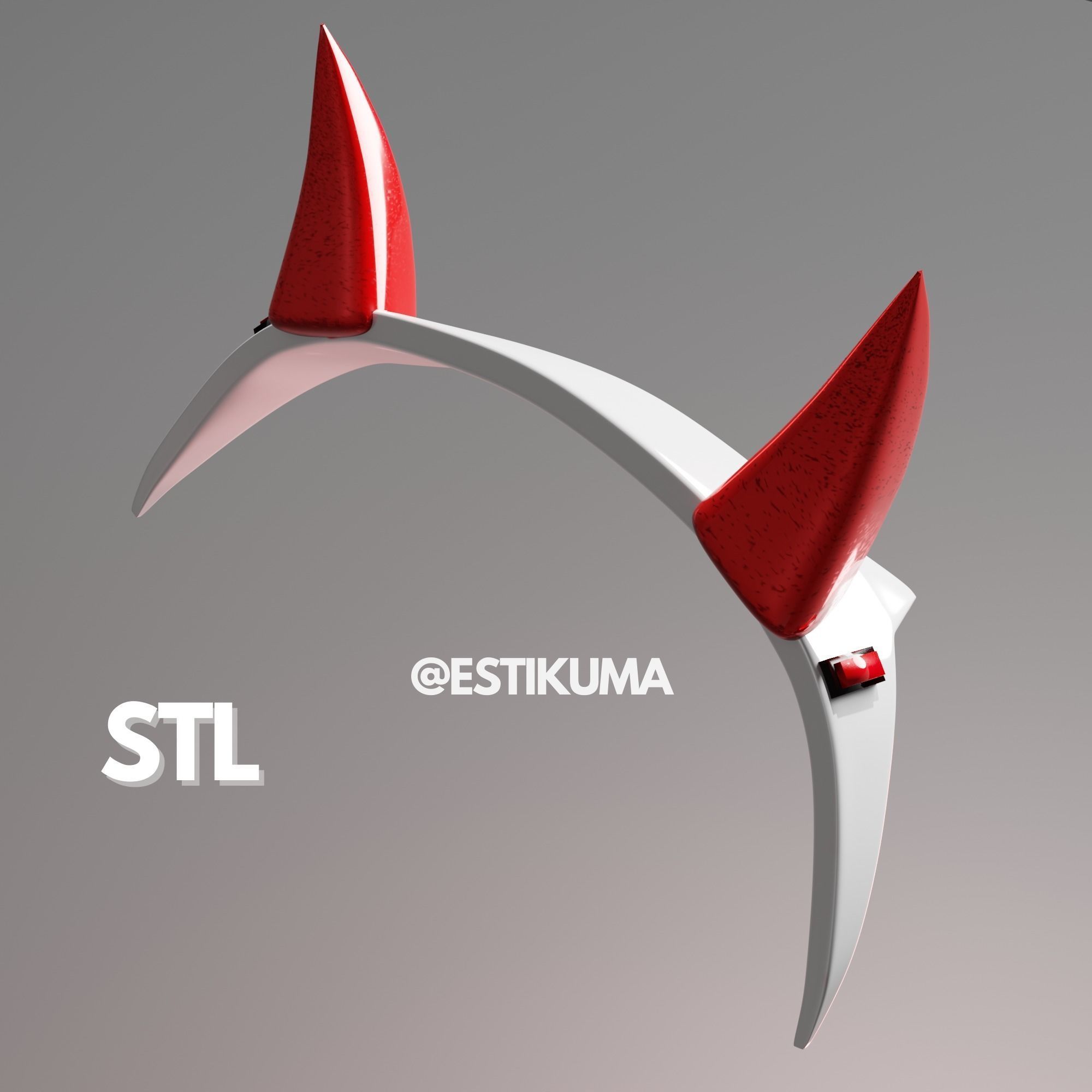 ZERO TWO Headpiece STL 3D Files Darling In The Franxx 3D print model_6