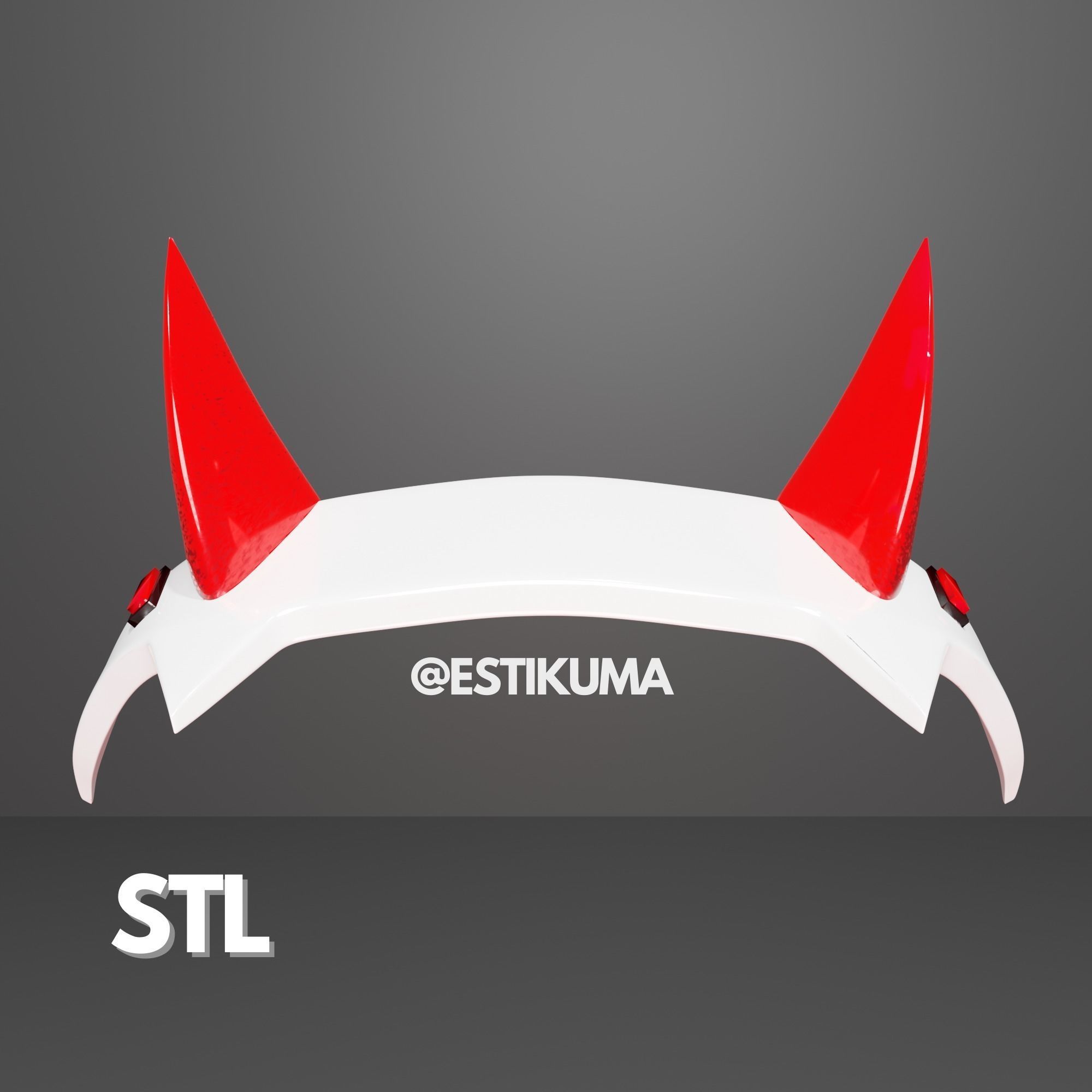 ZERO TWO Headpiece STL 3D Files Darling In The Franxx 3D print model_1