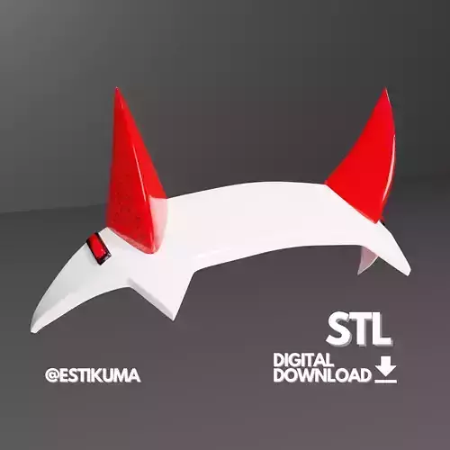 ZERO TWO Headpiece STL 3D Files Darling In The Franxx 3D print model ZERO TWO Headpiece STL 3D Files Darling In The Franxx 3D print model
