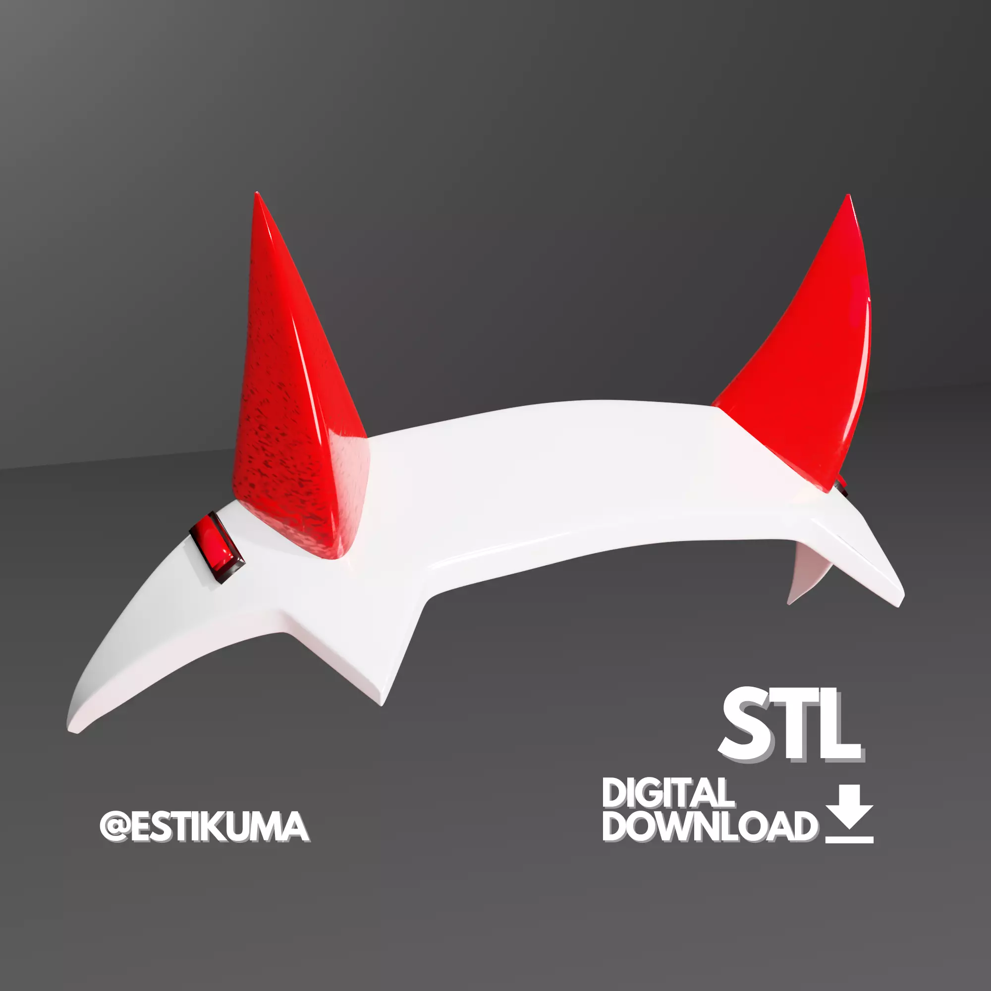 ZERO TWO Headpiece STL 3D Files Darling In The Franxx 3D print model_0