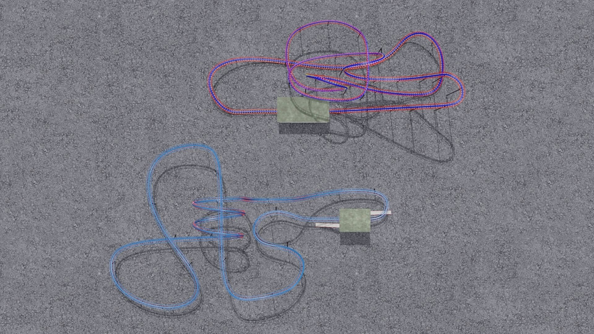 TWO Rollercoaster 3D Model Collection_4