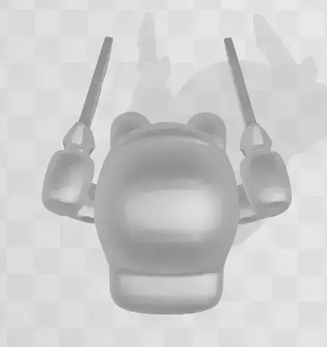 Among us imposter with hand  3D print model