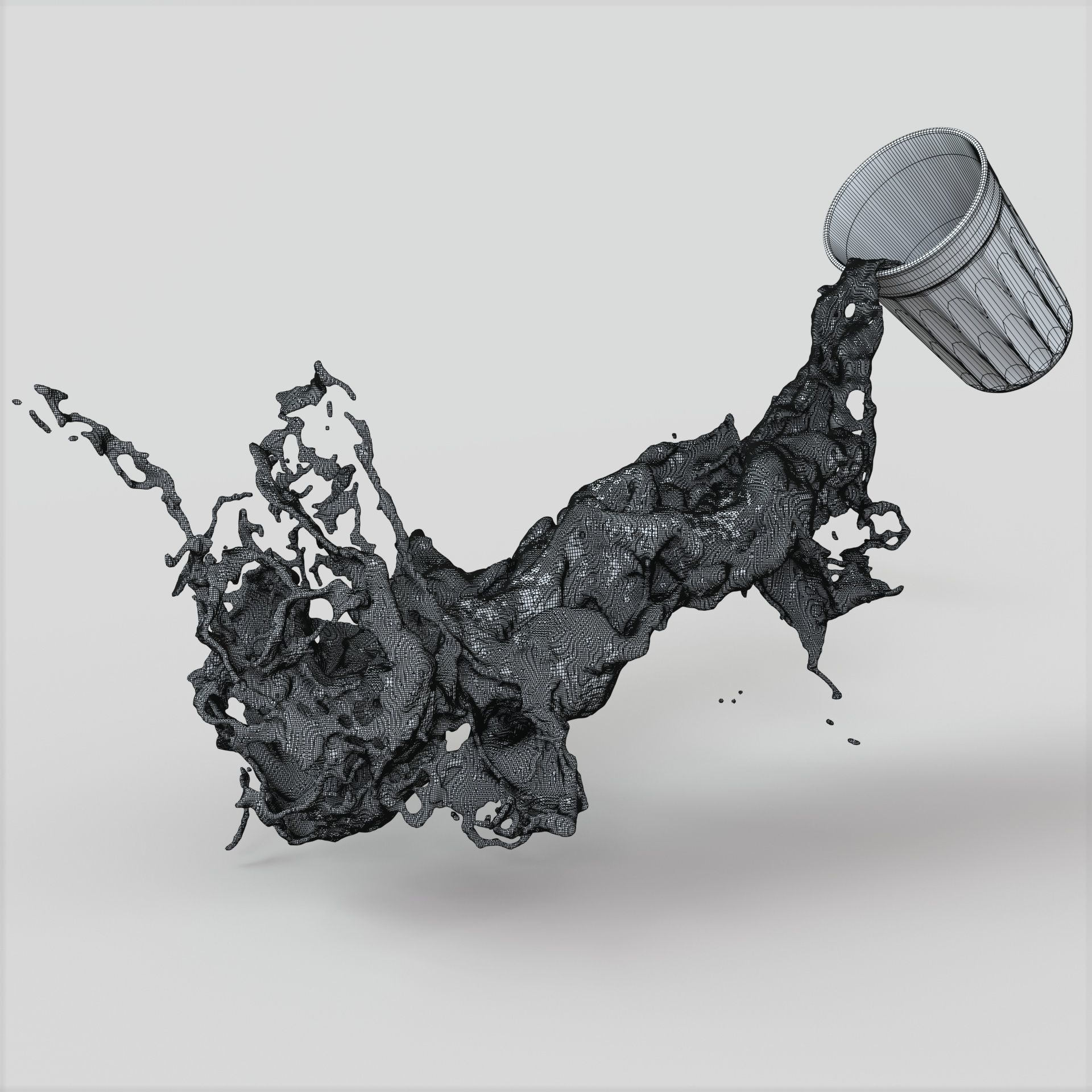 Splash liquid 3D model_10