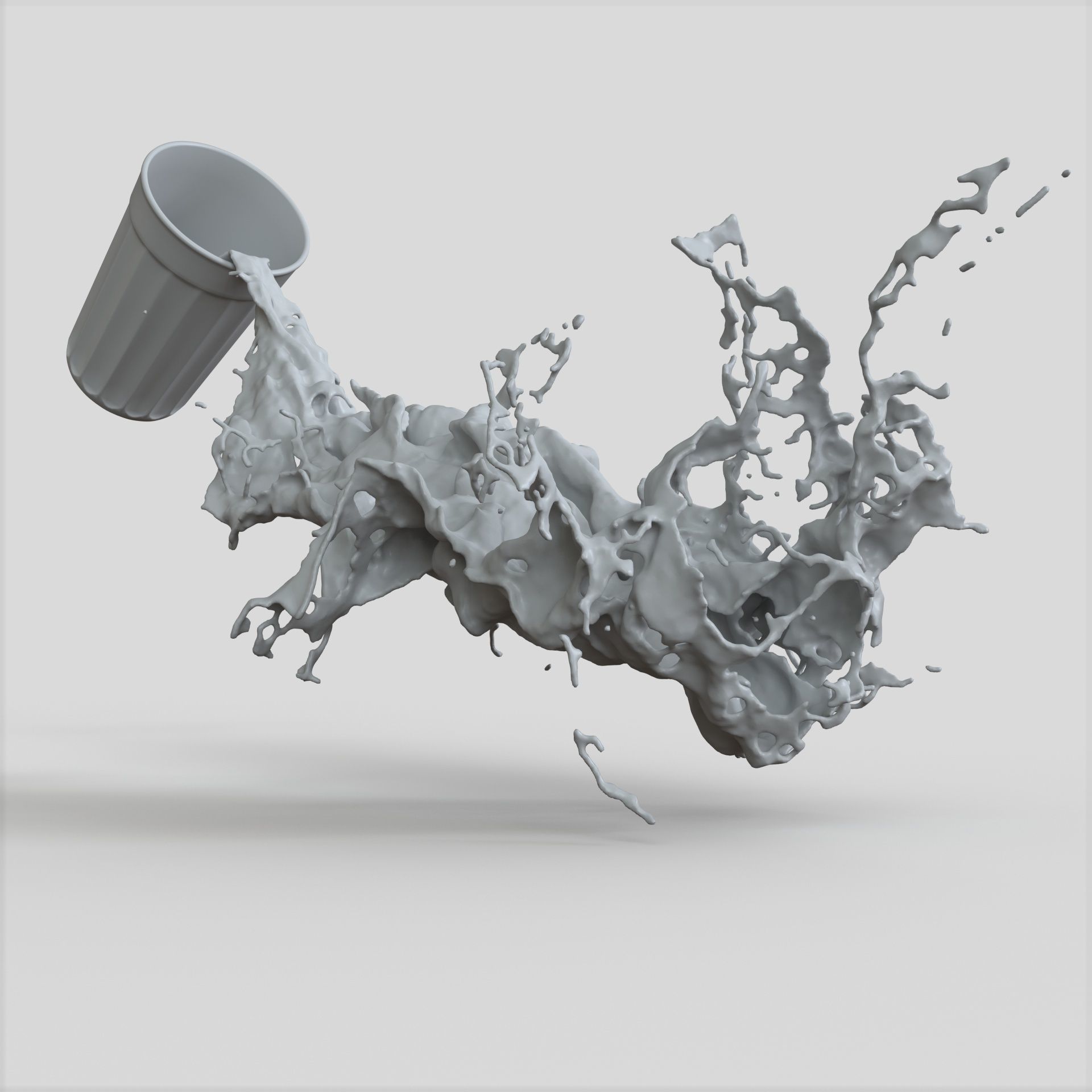 Splash liquid 3D model_9