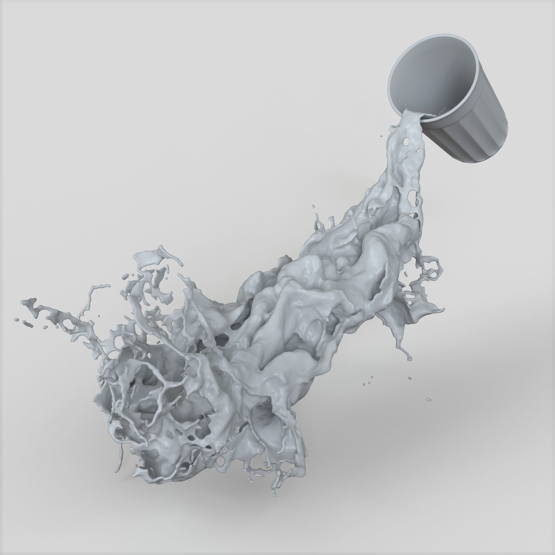 Splash liquid 3D model_8