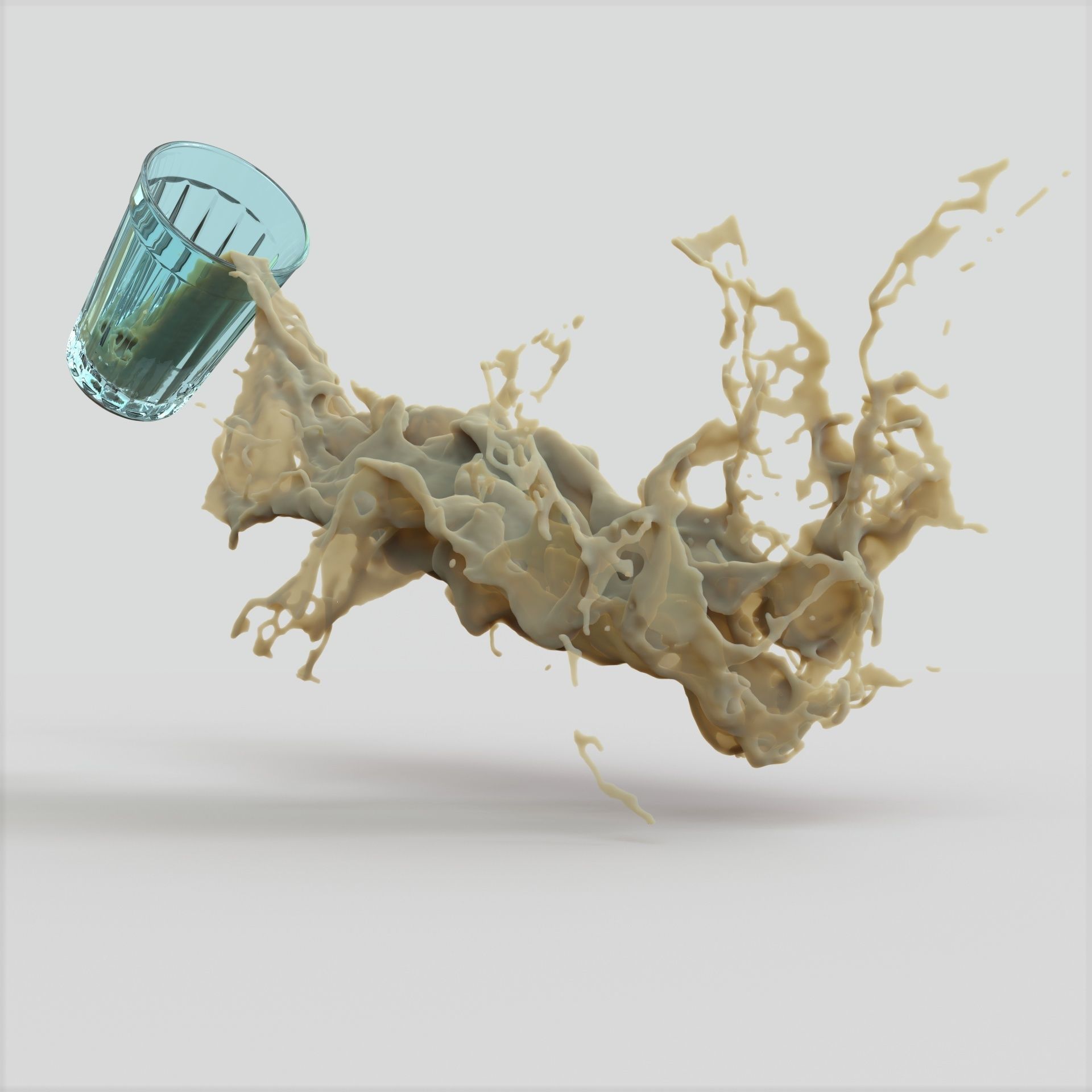 Splash liquid 3D model_4