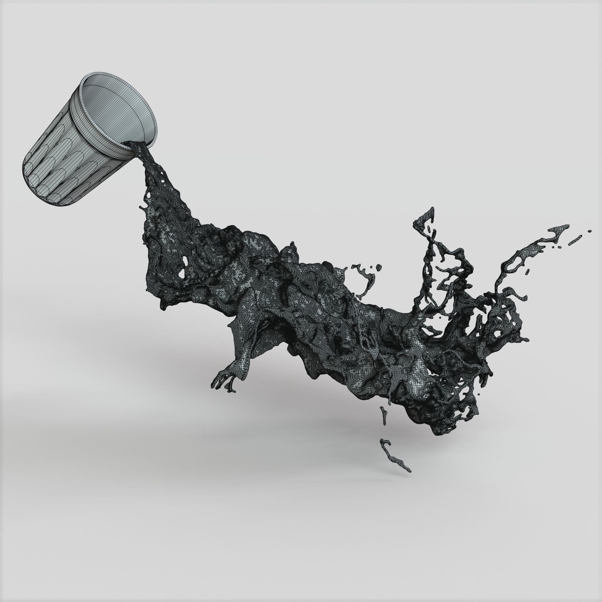 Splash liquid 3D model_11