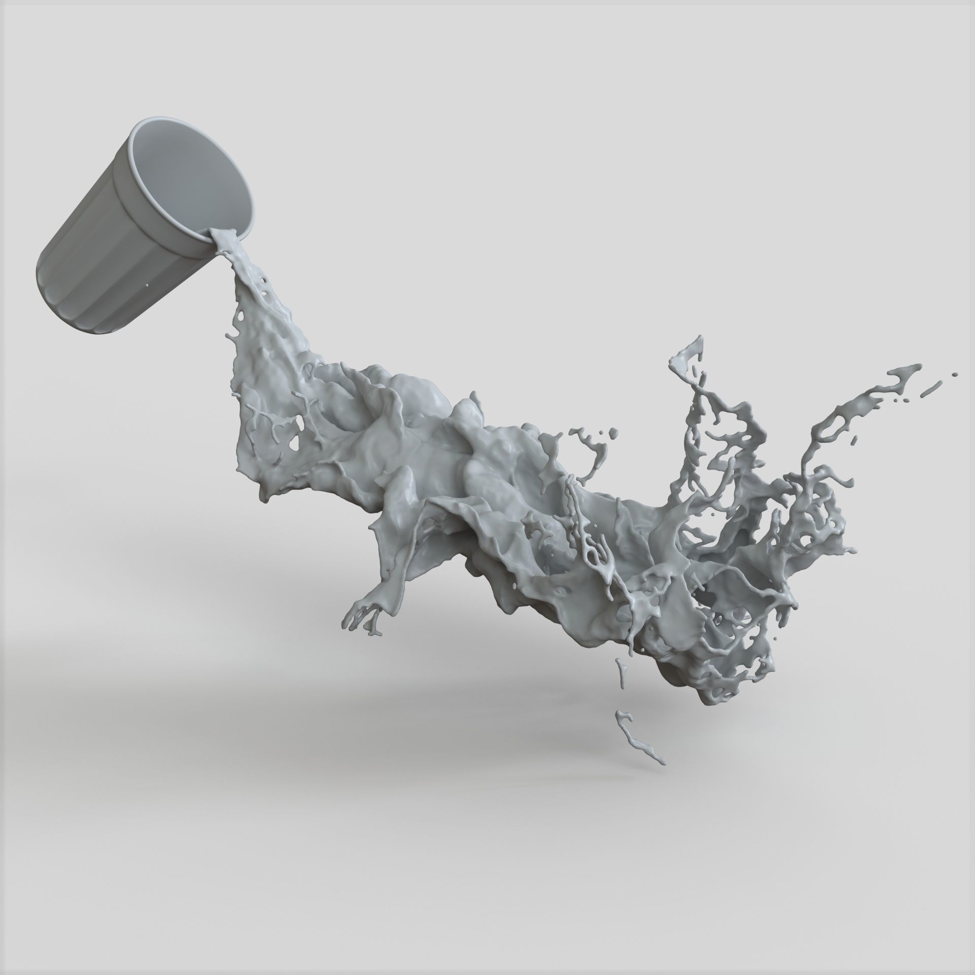Splash liquid 3D model_6