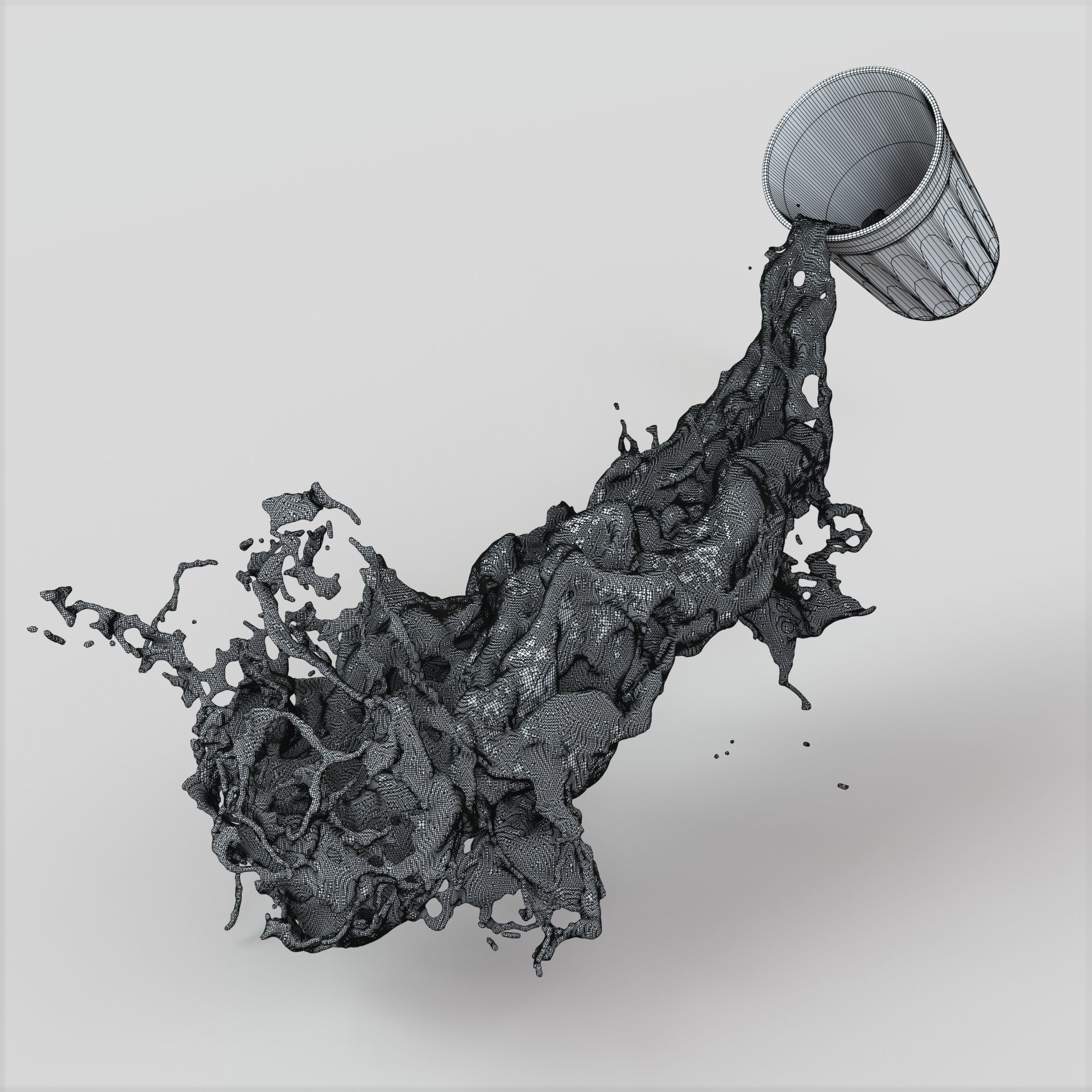 Splash liquid 3D model_13