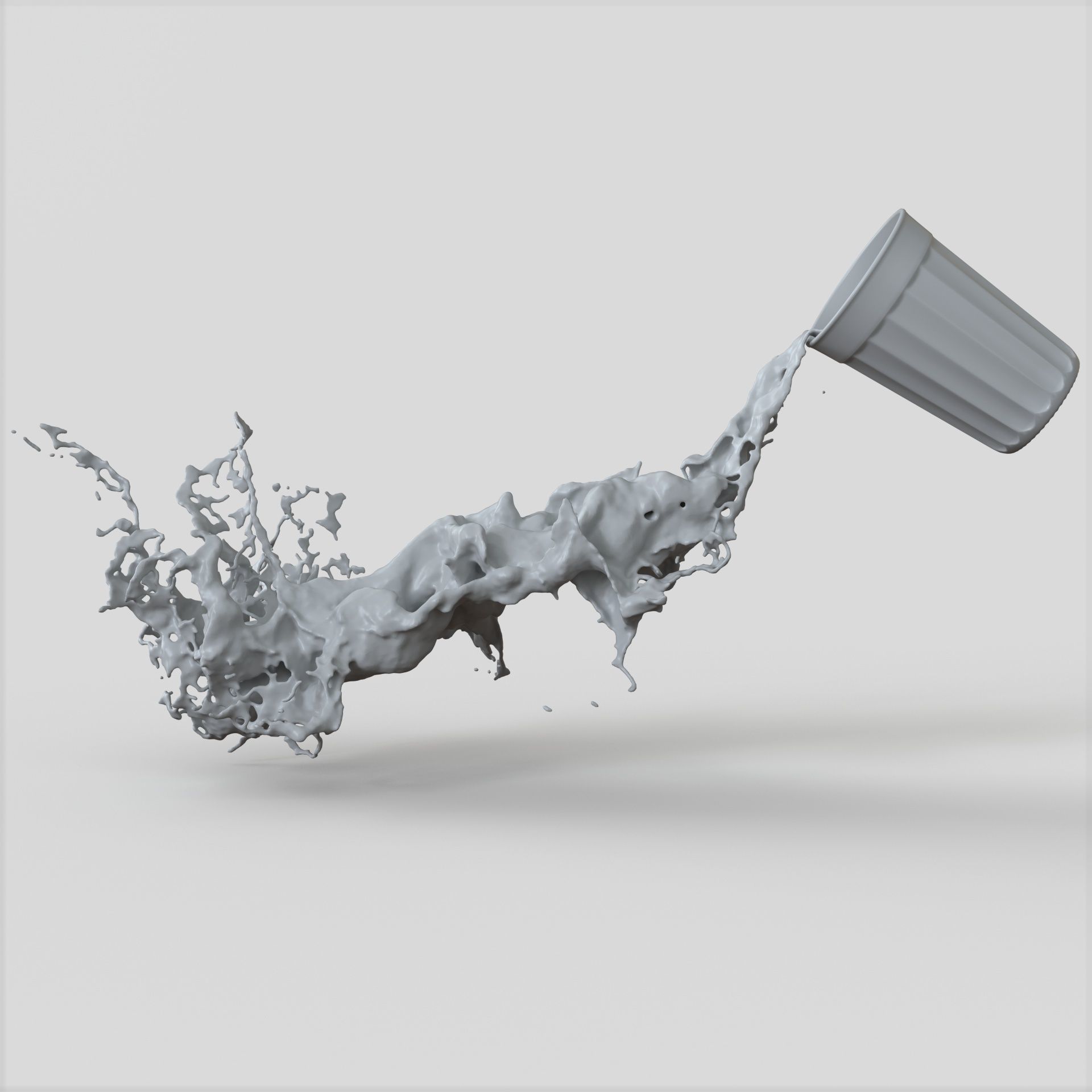 Splash liquid 3D model_7