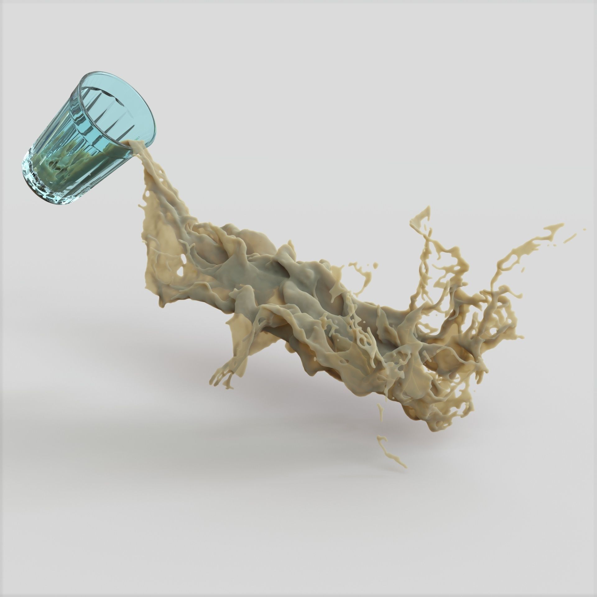 Splash liquid 3D model_1