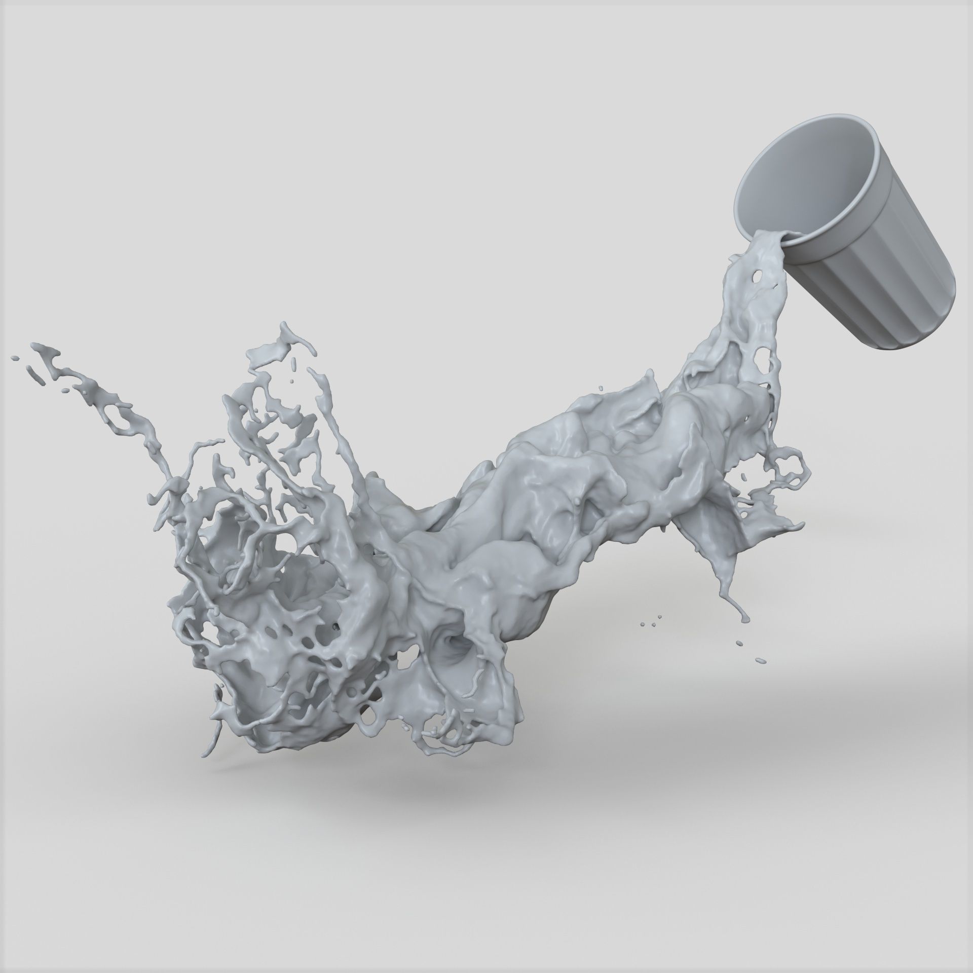 Splash liquid 3D model_5