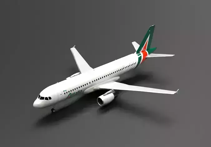 Airbus A320 Alitalia Livery 3D model 3D model