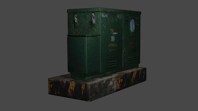 Electrical Distribution Cabinet low-poly 3d model 3D model