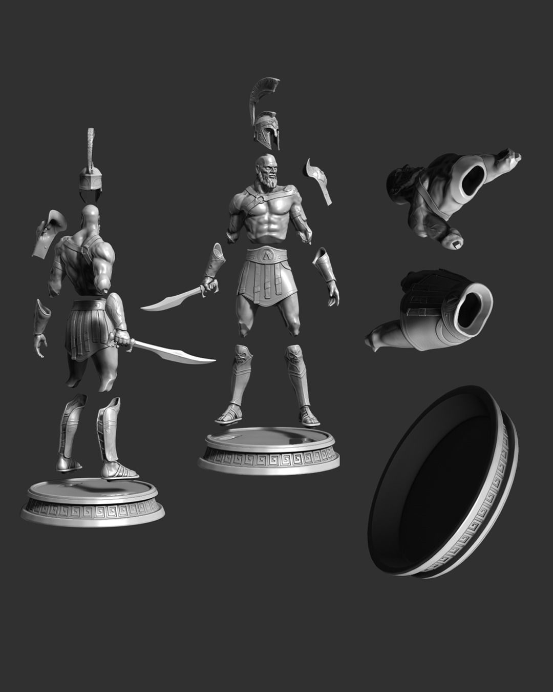 Spartan warrior 3D print model_3