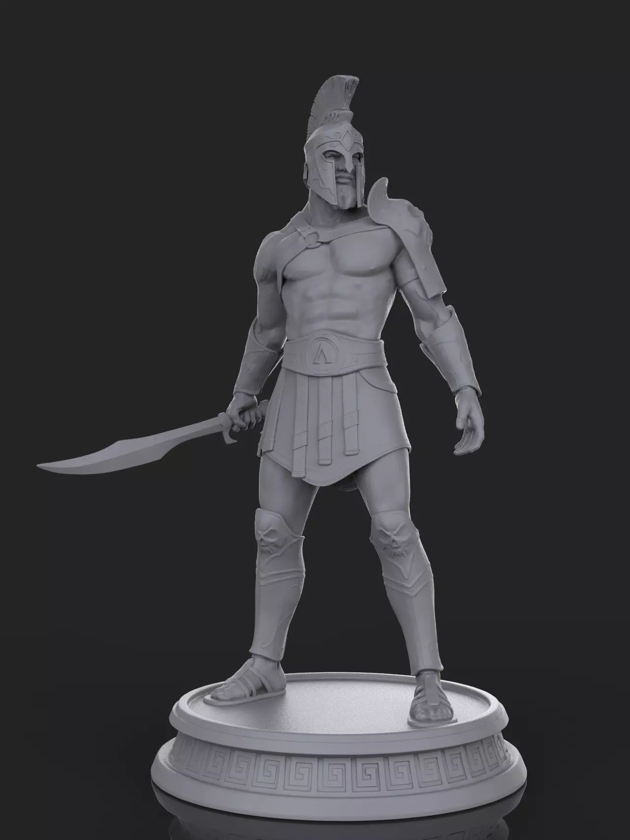 Spartan warrior 3D print model_0